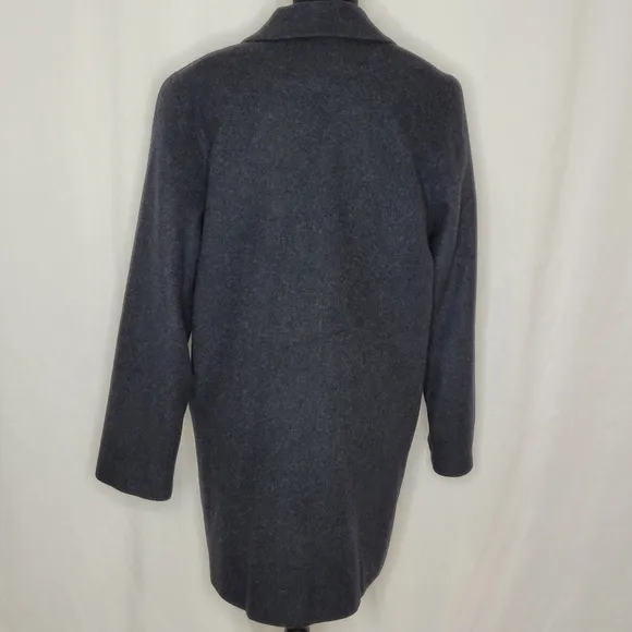 Kristen Blake Womens 70% Wool 10% Cashmere Blend Two-Button Top Coat - Size S
