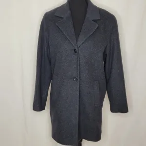 Kristen Blake Womens 70% Wool 10% Cashmere Blend Two-Button Top Coat - Size S