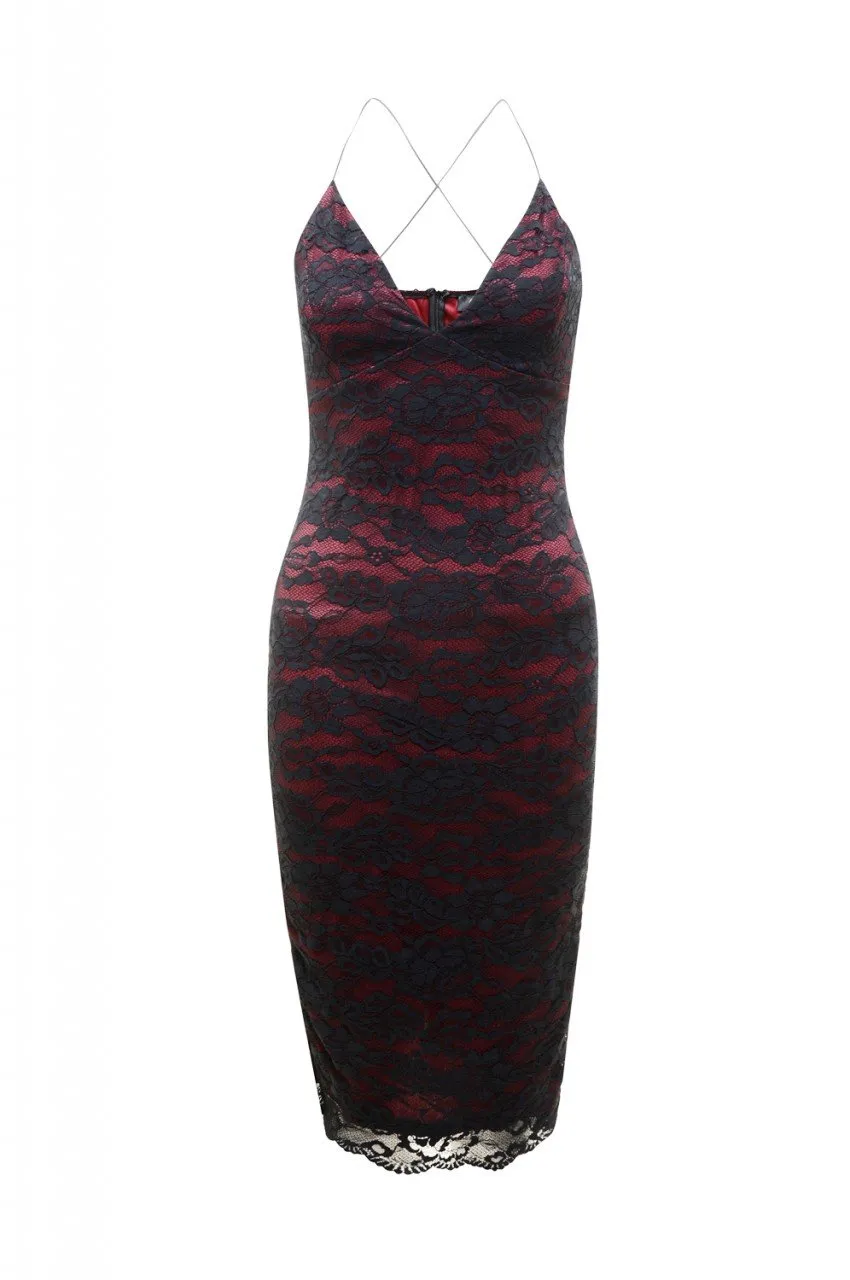 Lace Strappy Bodycon Dress