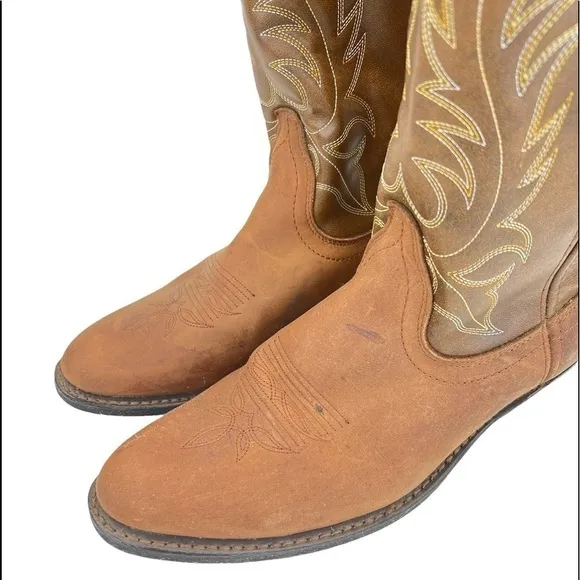 Laredo Women’s Kadi Brown Leather Western Cowboy Boots