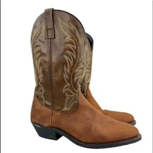Laredo Women’s Kadi Brown Leather Western Cowboy Boots