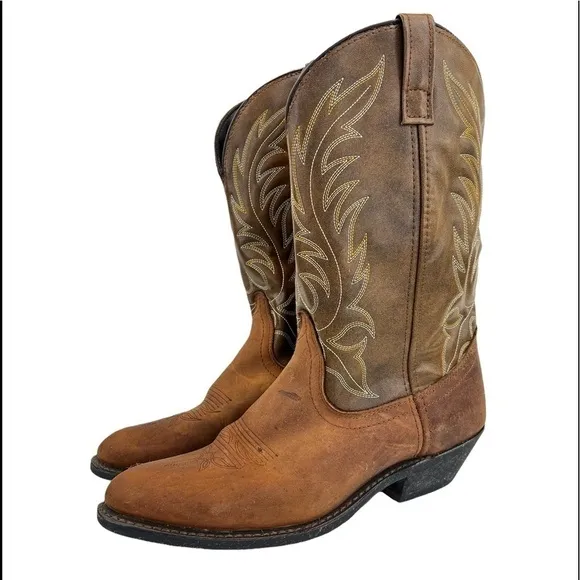 Laredo Women’s Kadi Brown Leather Western Cowboy Boots