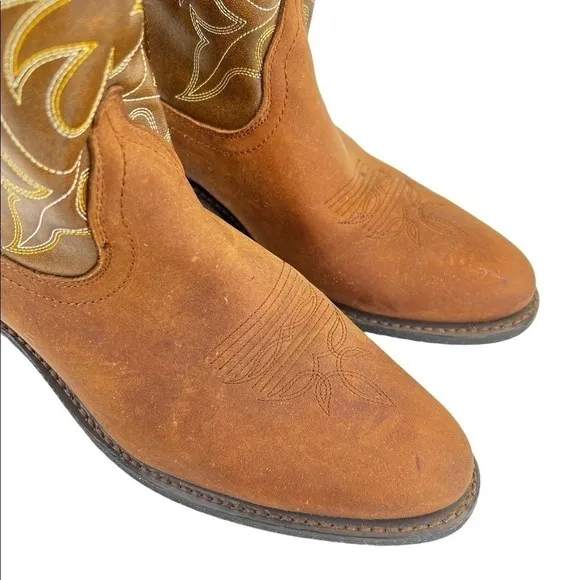 Laredo Women’s Kadi Brown Leather Western Cowboy Boots