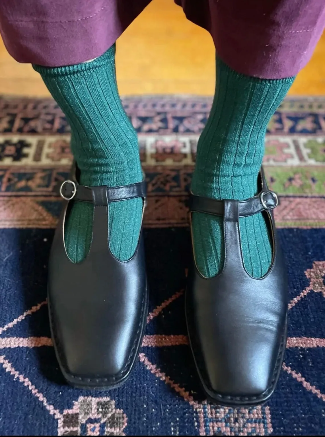 Le Bon Shoppe Her Socks Lurex-Spruce Glitter