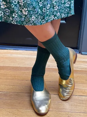 Le Bon Shoppe Her Socks Lurex-Spruce Glitter