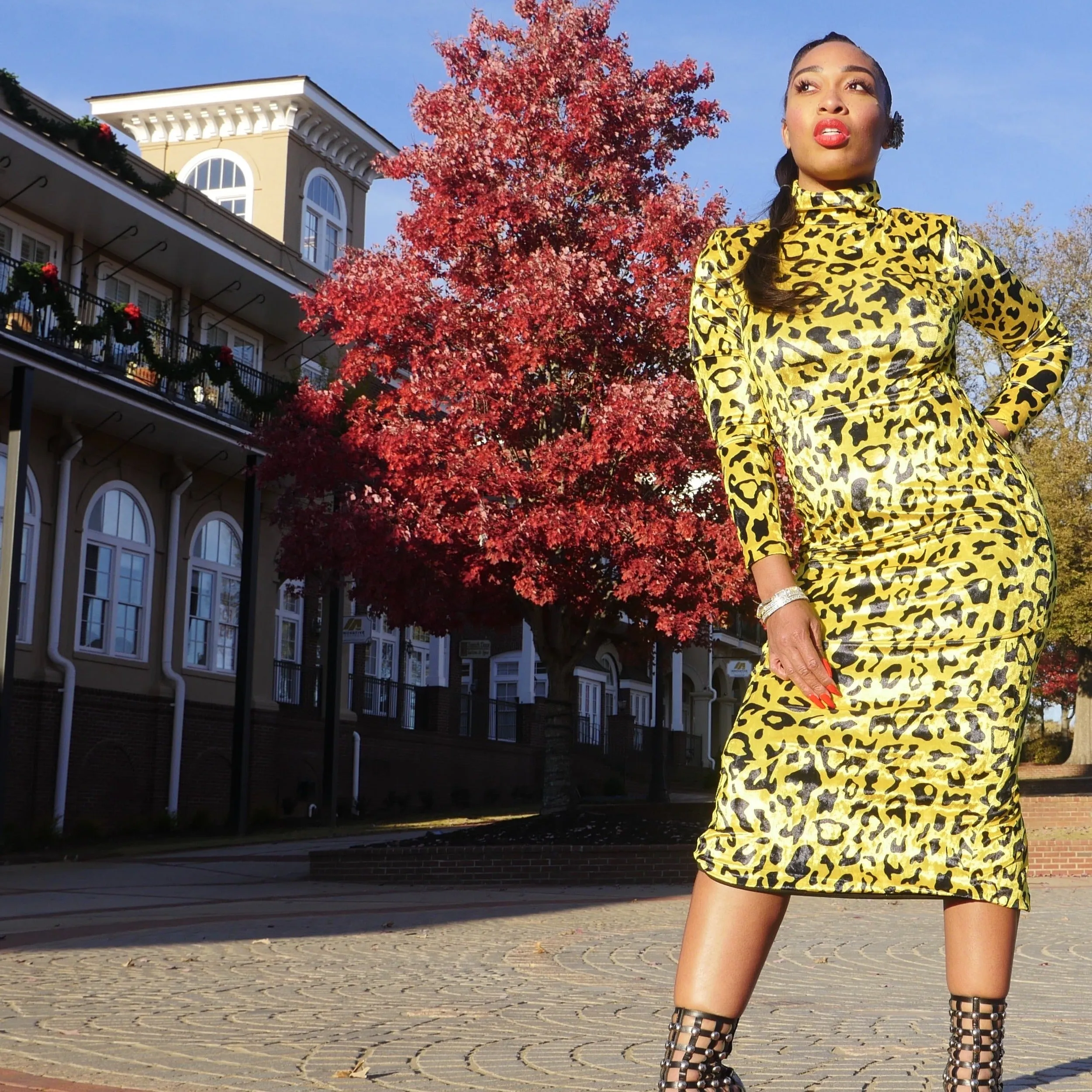 Lime Leopard Dress