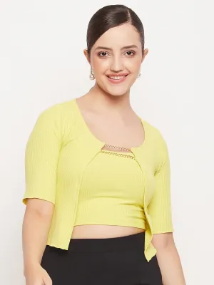 Madame Lemon Chain Detailed Crop Top