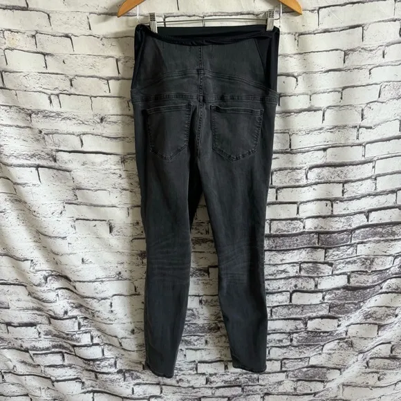 Madewell Maternity Over-the-Belly Skinny Jeans in Black Sea SZ 27