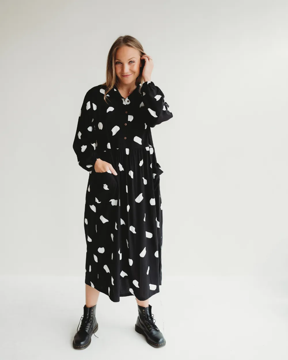Magda Blizzard Print Dress