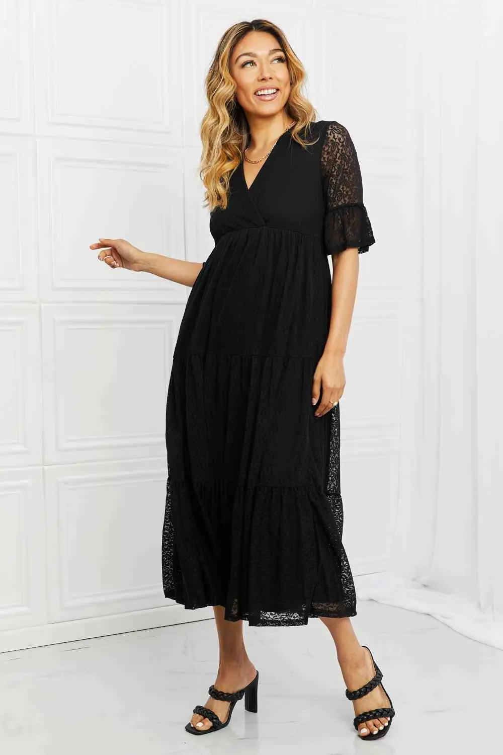 Marnie Lace Full Size Tiered Dress