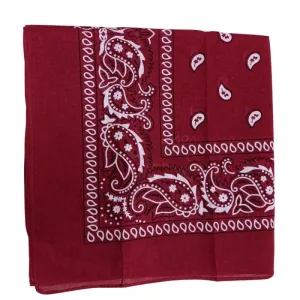 Maroon Paisley Cowboy Bandanna