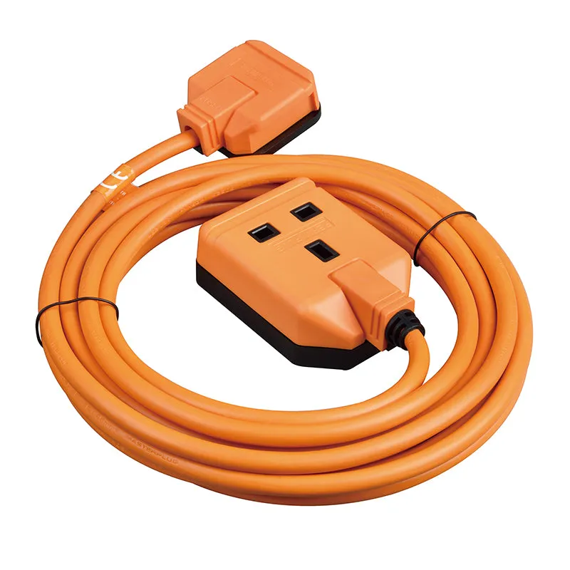 Masterplug EXS13110O 1 Socket 10m 13A Heavy Duty Extension Lead Orange