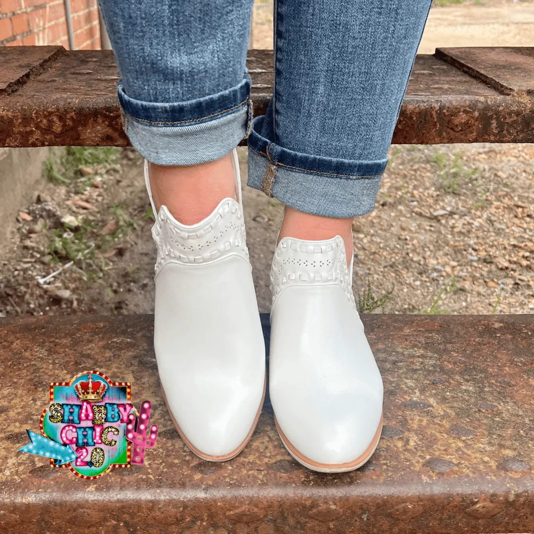 May I White Booties