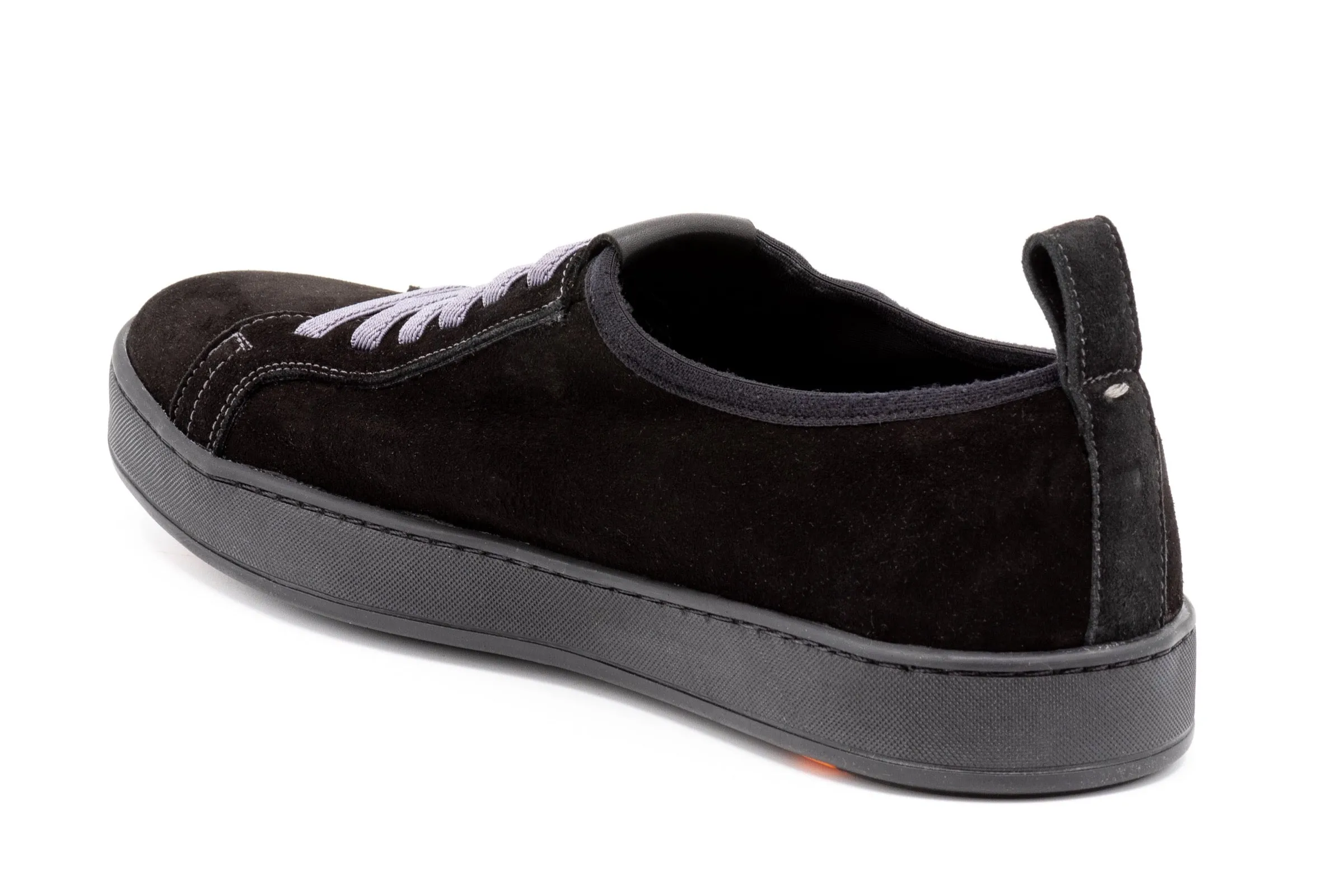 MD Signature Sheep Skin Suede Sneakers - Black