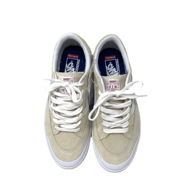 💖MEGA SALE💖VANS Berle Whitecap Suede Low Top White Tan  Women’s  VN0A5JIJ83M