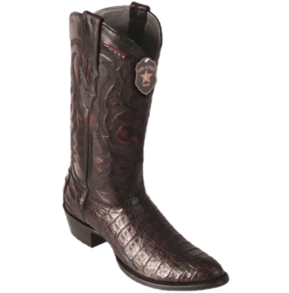 Men’s Los Altos Caiman Belly Boots Round Toe