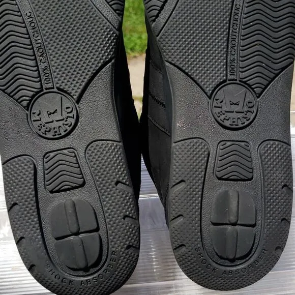***MEPHISTO** RUNOFF LASER LEATHER NUBUCK BLACK SIZE 9 MADE IN BOSNIA