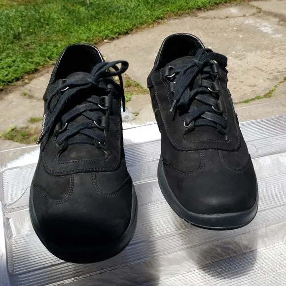 ***MEPHISTO** RUNOFF LASER LEATHER NUBUCK BLACK SIZE 9 MADE IN BOSNIA