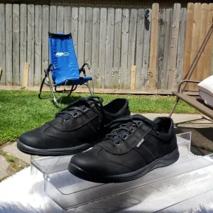 ***MEPHISTO** RUNOFF LASER LEATHER NUBUCK BLACK SIZE 9 MADE IN BOSNIA