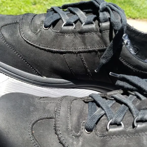 ***MEPHISTO** RUNOFF LASER LEATHER NUBUCK BLACK SIZE 9 MADE IN BOSNIA