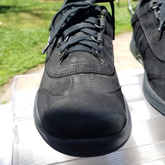 ***MEPHISTO** RUNOFF LASER LEATHER NUBUCK BLACK SIZE 9 MADE IN BOSNIA