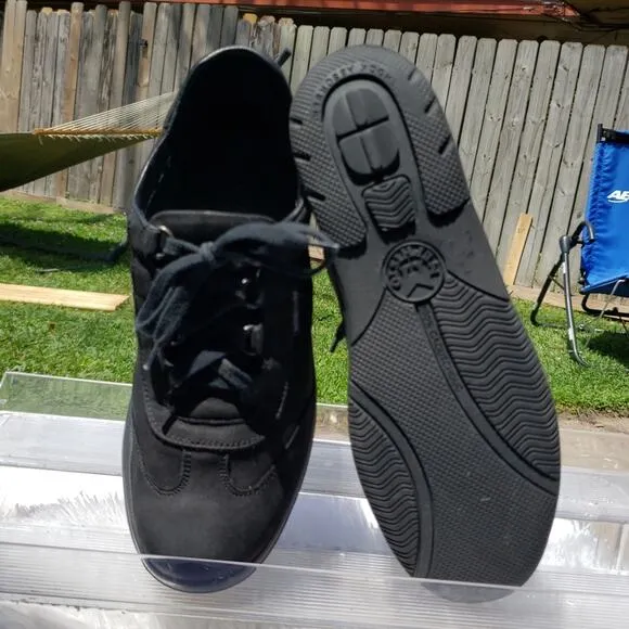 ***MEPHISTO** RUNOFF LASER LEATHER NUBUCK BLACK SIZE 9 MADE IN BOSNIA