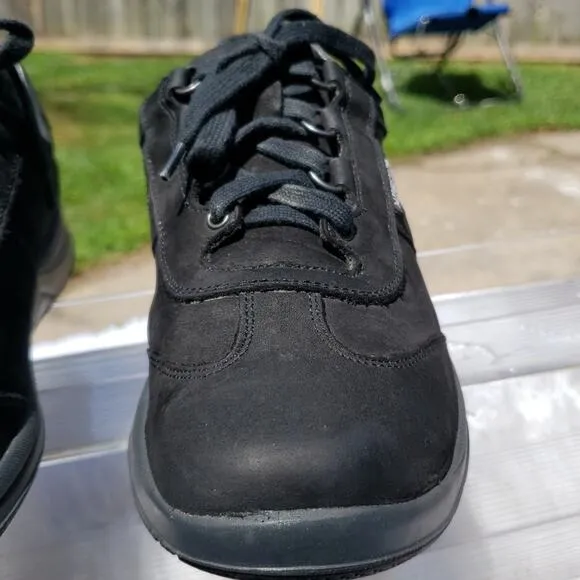 ***MEPHISTO** RUNOFF LASER LEATHER NUBUCK BLACK SIZE 9 MADE IN BOSNIA
