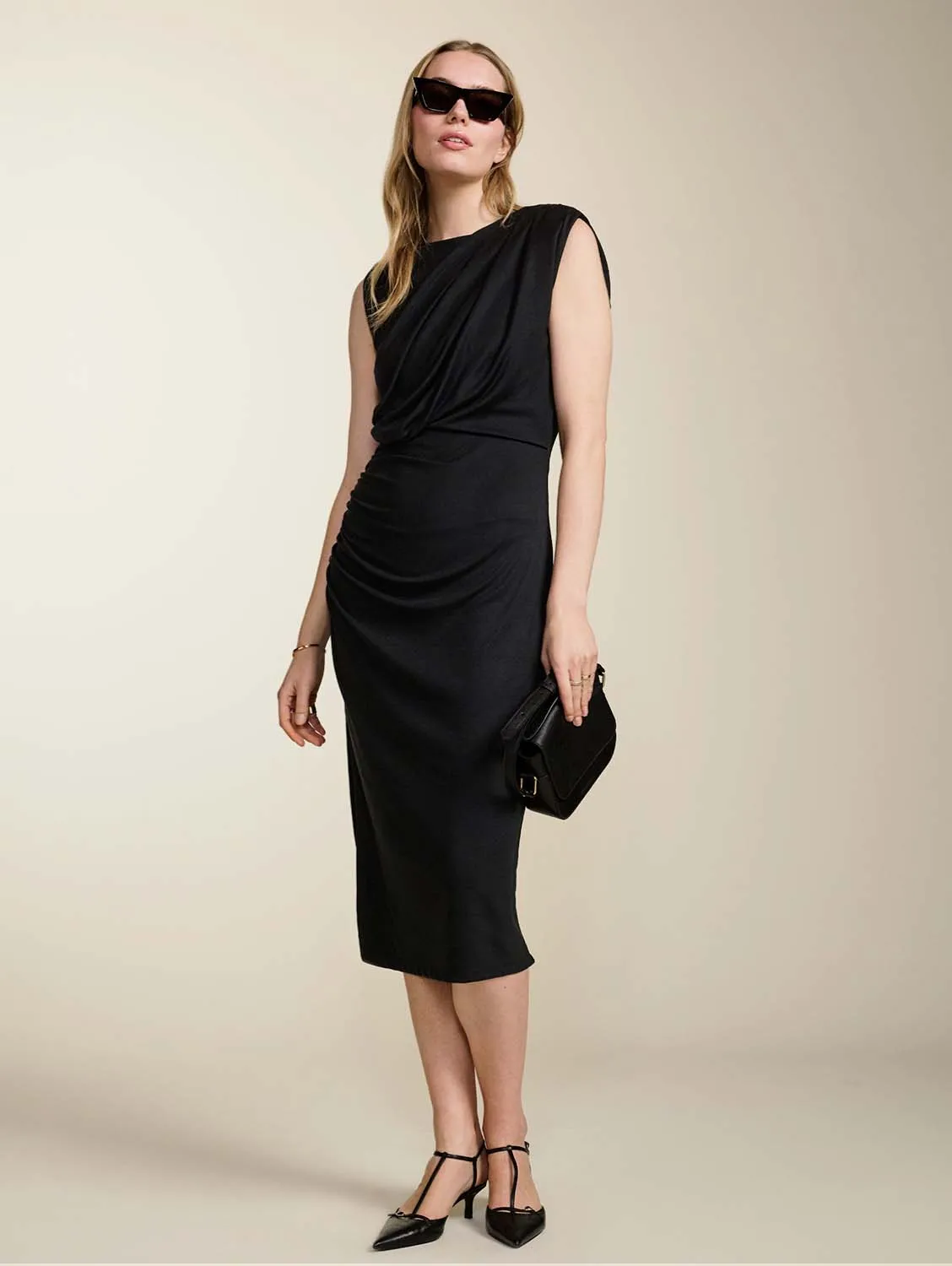 Michaela TENCEL™ Dress | Caviar Black