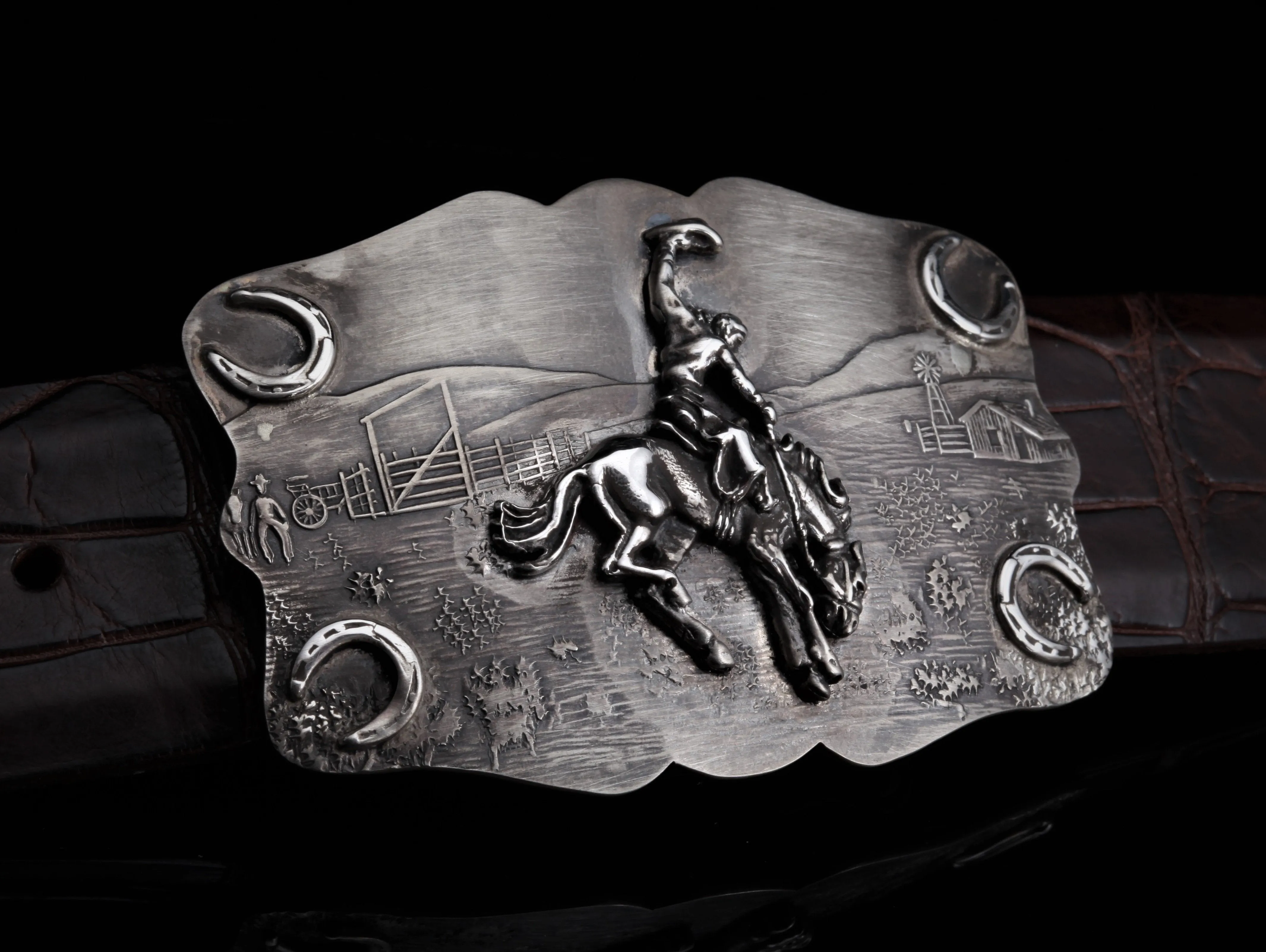 Morgan Scene, Bronco & Horseshoes