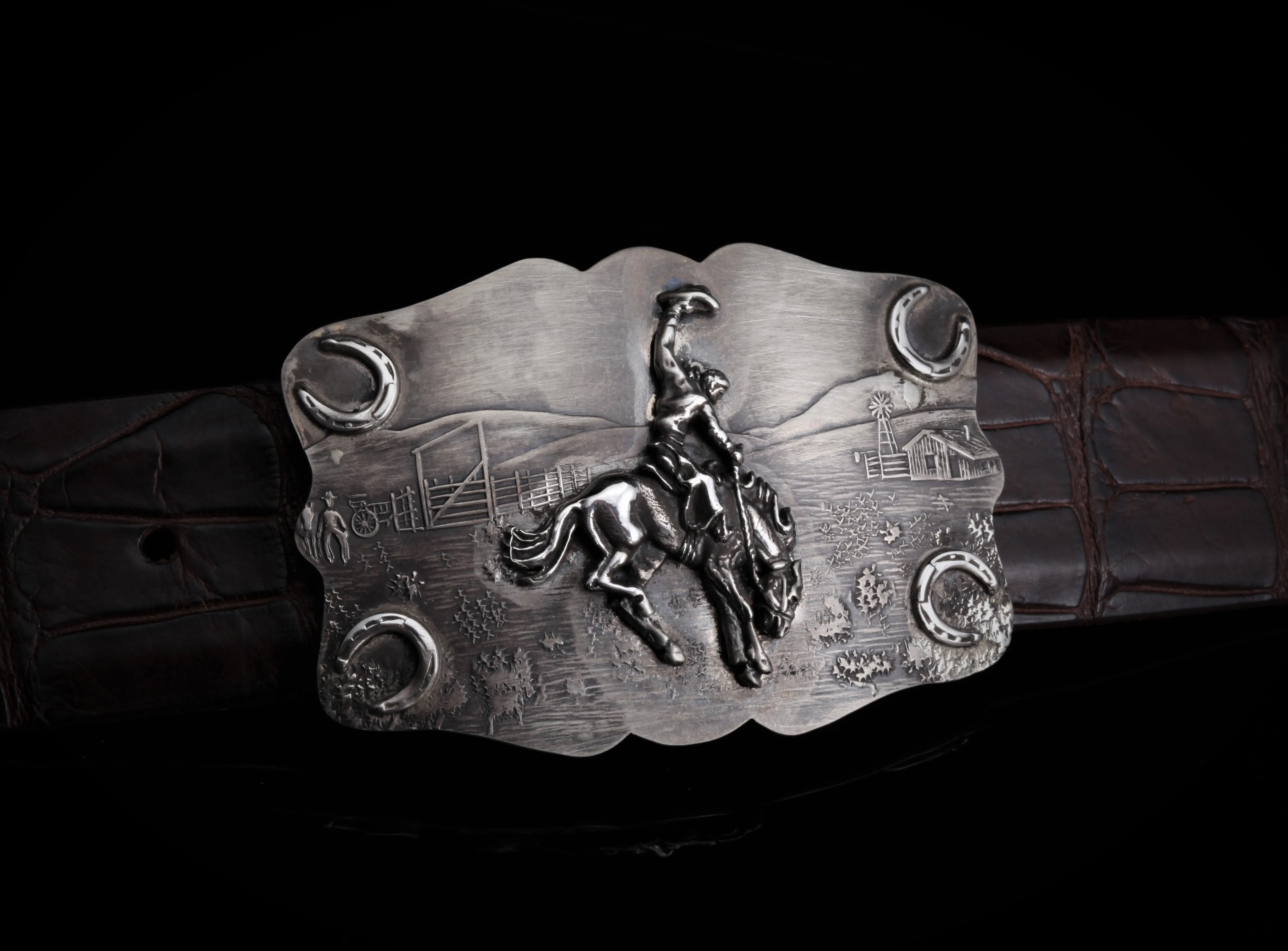 Morgan Scene, Bronco & Horseshoes