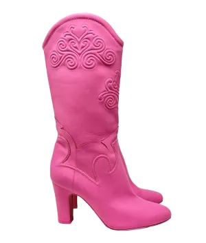 Moschino Couture! Pink Western Barbie Boots, SS15, 36 EU / 6 US