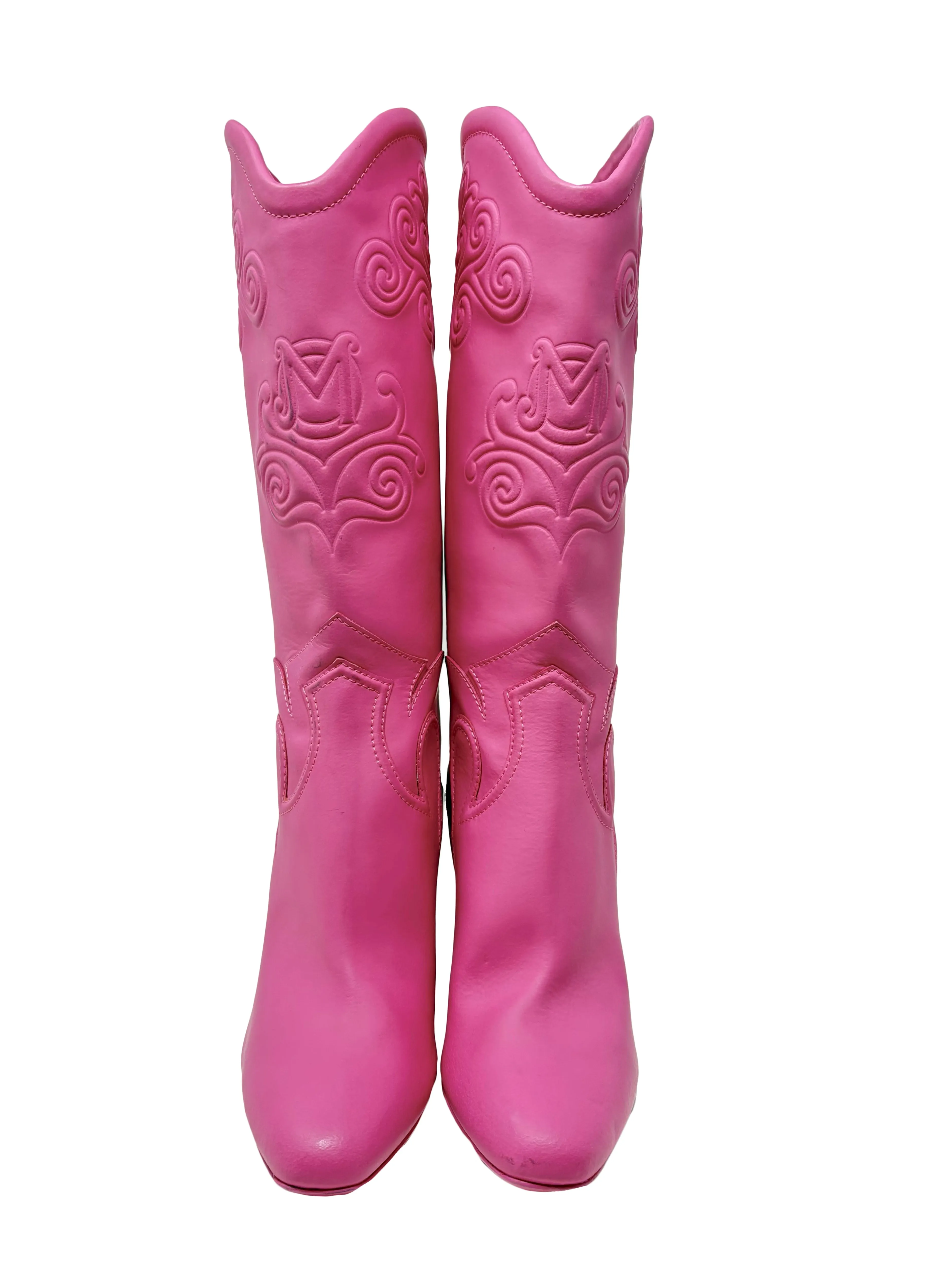 Moschino Couture! Pink Western Barbie Boots, SS15, 36 EU / 6 US