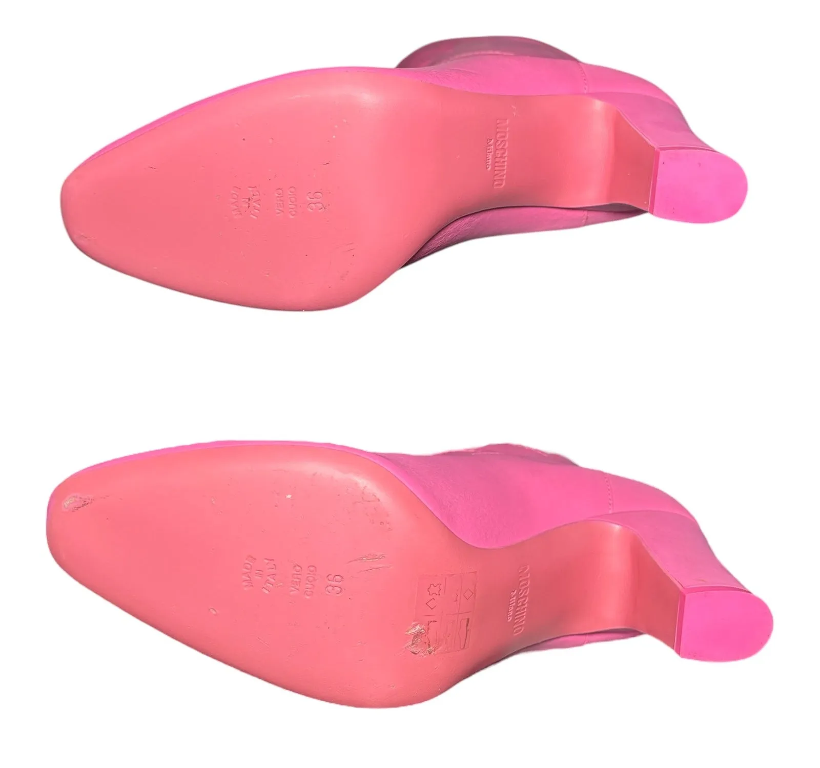 Moschino Couture! Pink Western Barbie Boots, SS15, 36 EU / 6 US