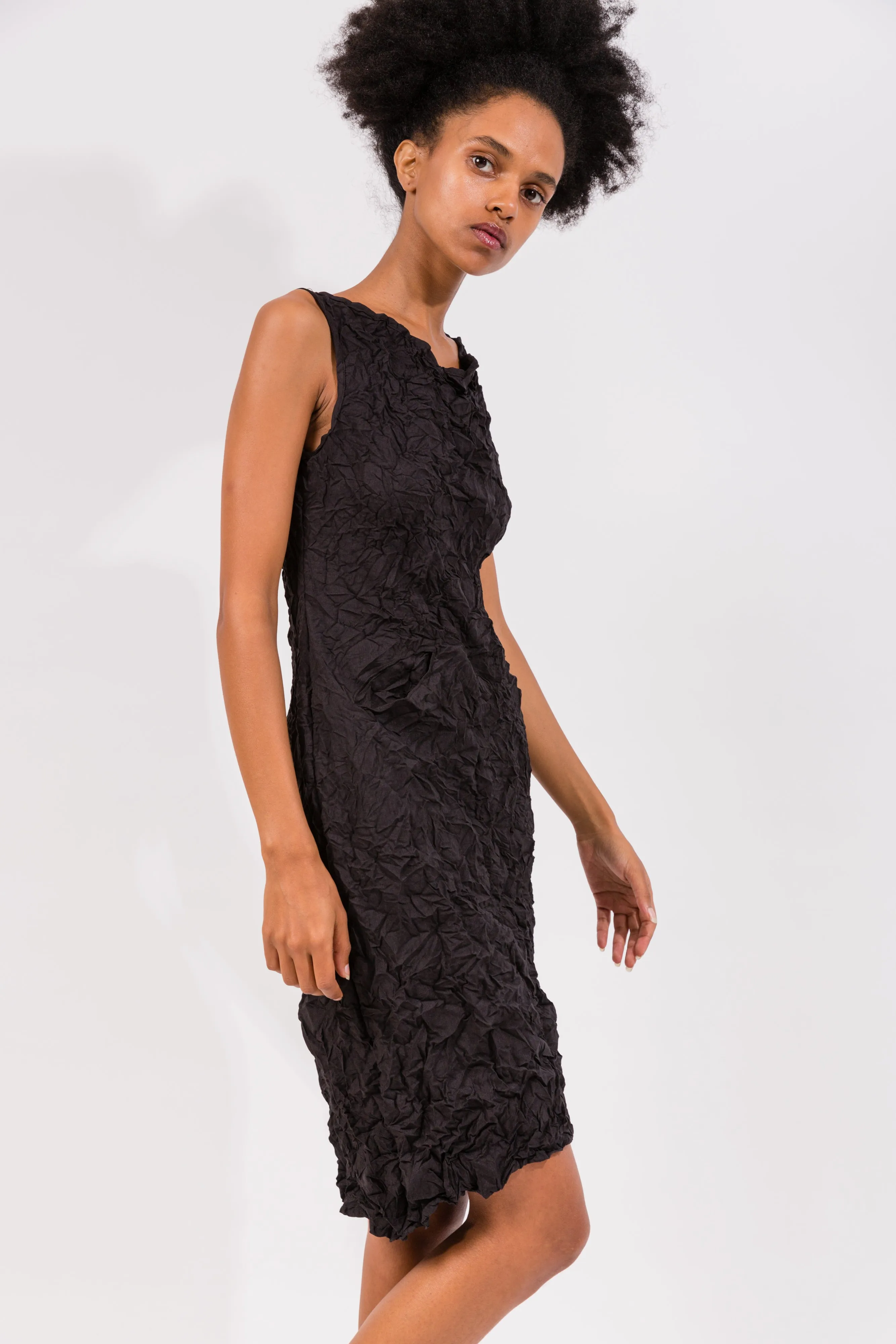 Moth Cowl Dress | Black
