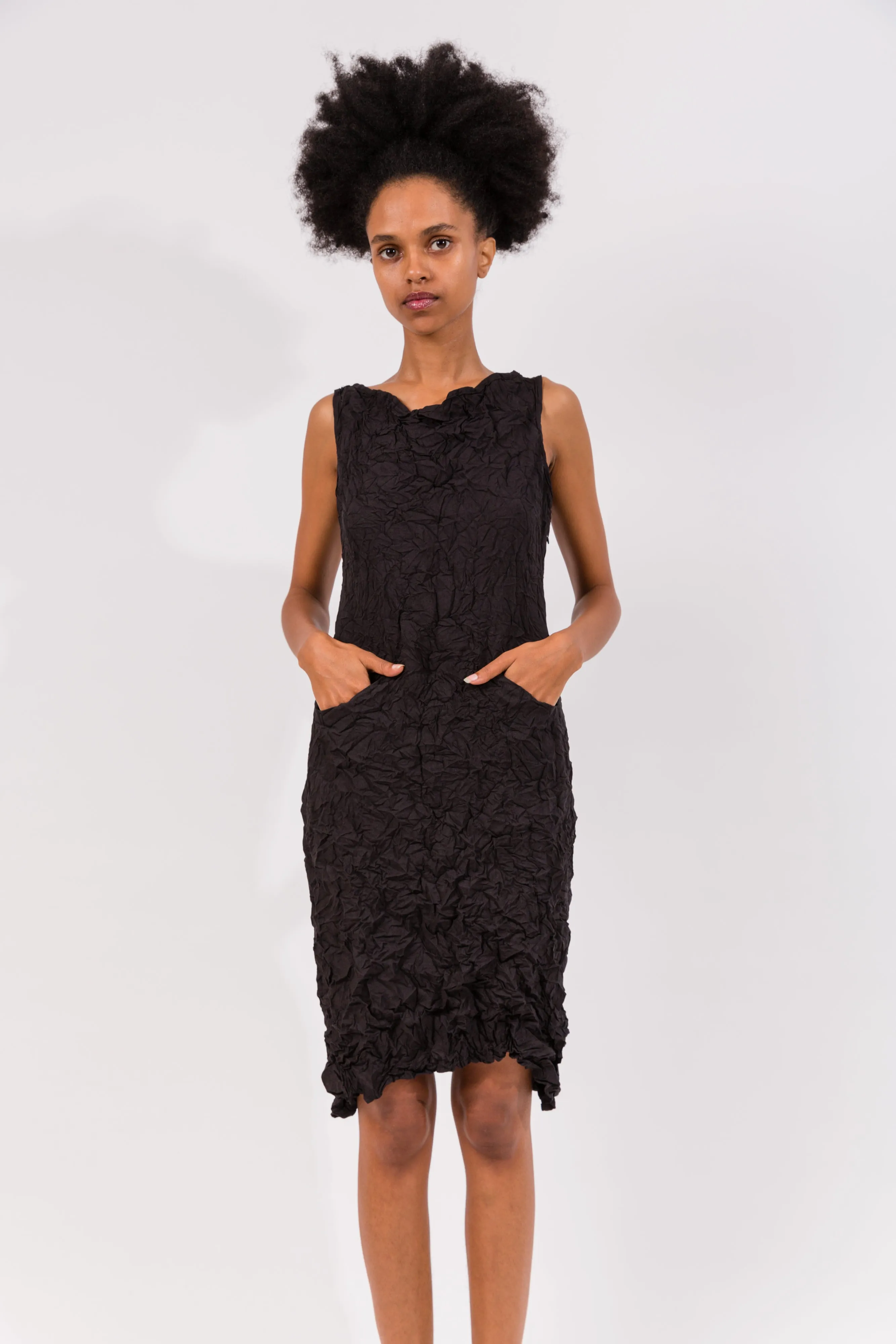 Moth Cowl Dress | Black