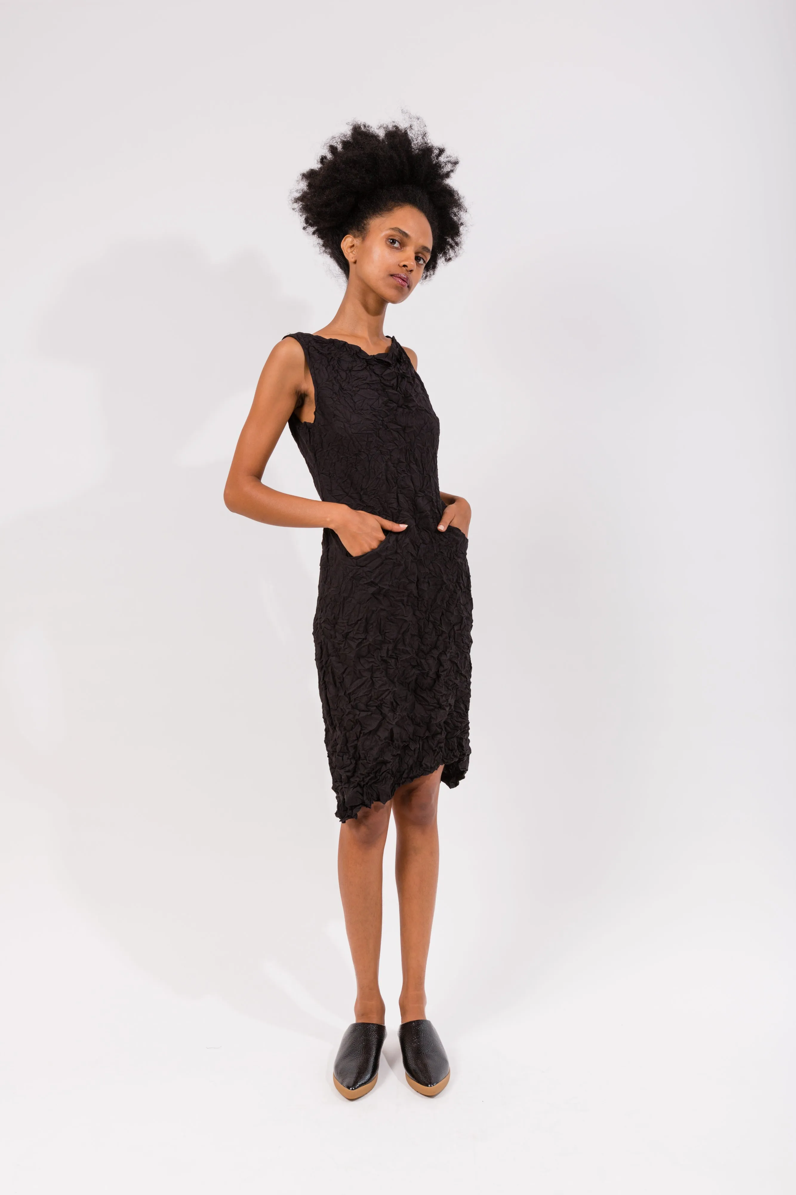 Moth Cowl Dress | Black
