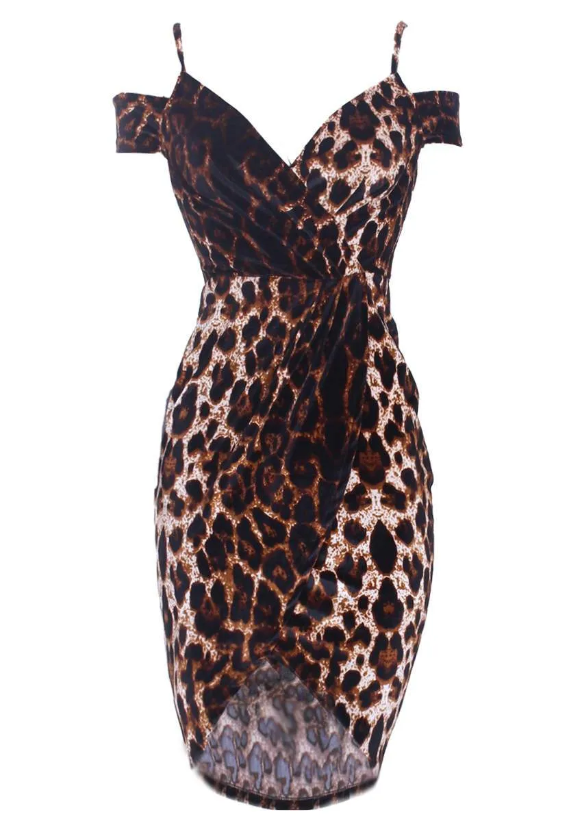 Multi Strappy Off The Shoulder Wrap Dress