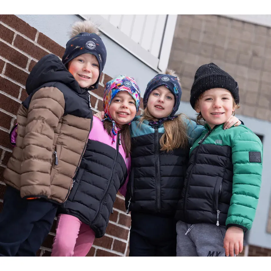 Nano Hooded Jacket in Brown/Black : Size 2 to 14