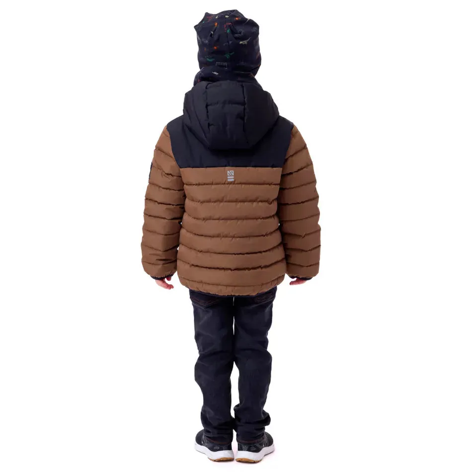 Nano Hooded Jacket in Brown/Black : Size 2 to 14