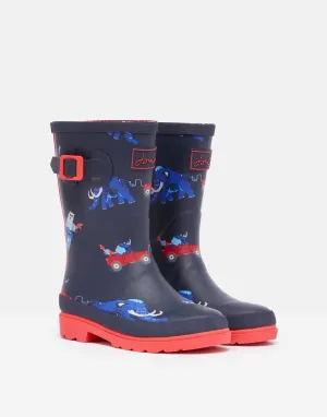NAVY ANIMALS PRINTED RAIN BOOT