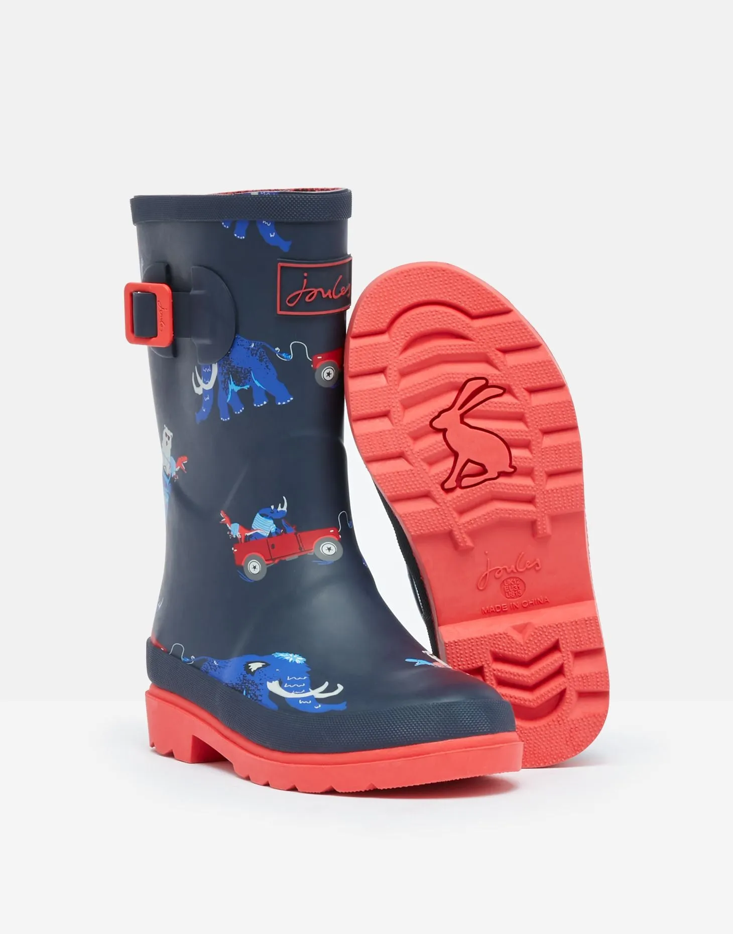 NAVY ANIMALS PRINTED RAIN BOOT