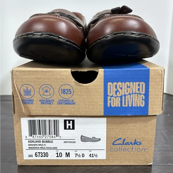 NEW Clarks Ashland Bubble Loafer Brown Multi US Women's 10