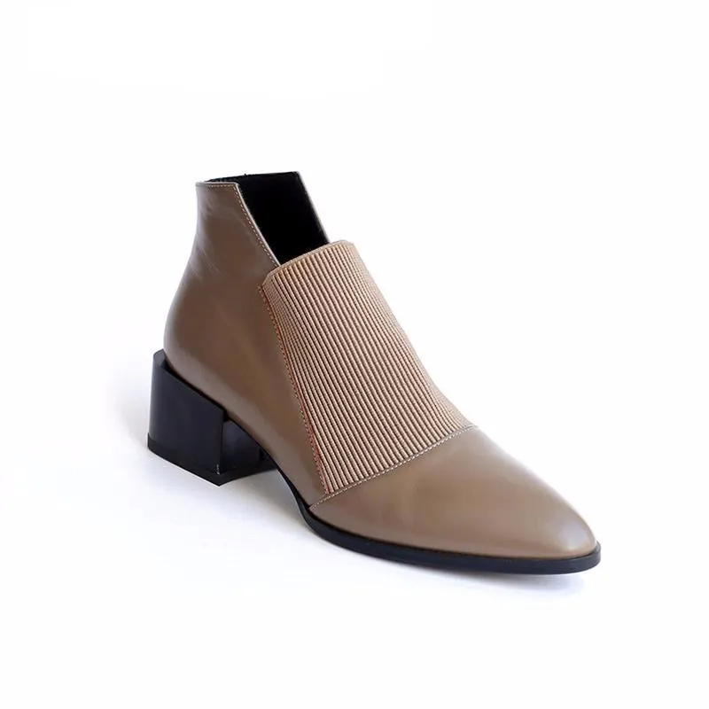 New Fashion Women Ankle boots Genuine Leather Autumn Winter Chelsea Boots Woman Sexy Ladies Work Boots Casual shoes