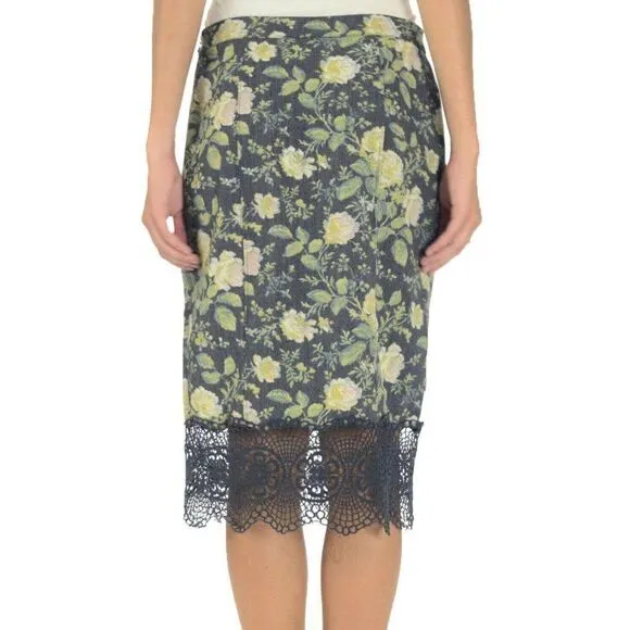 New Free People Story Teller Skirt Twilight Grey size 6