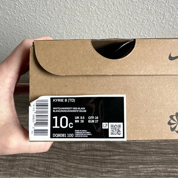NIB Nike Kyrie 8 (TD) 'University Red' Toddler Size 10C Basketball