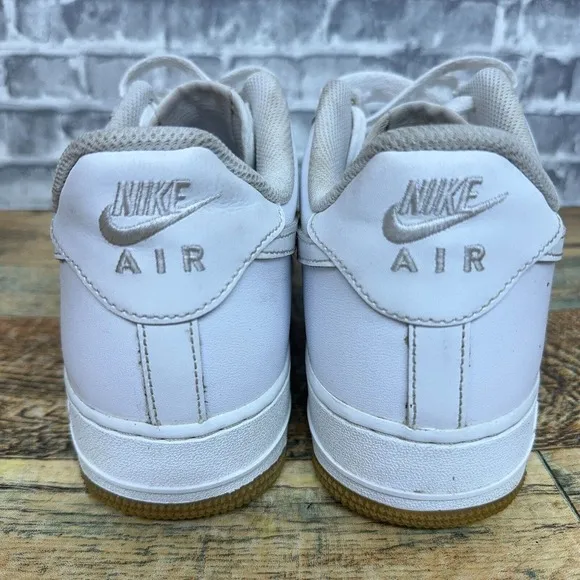 Nike Air Force‎ 1 '07 Low White Gum Sneakers DJ2739-100 Mens Size 11