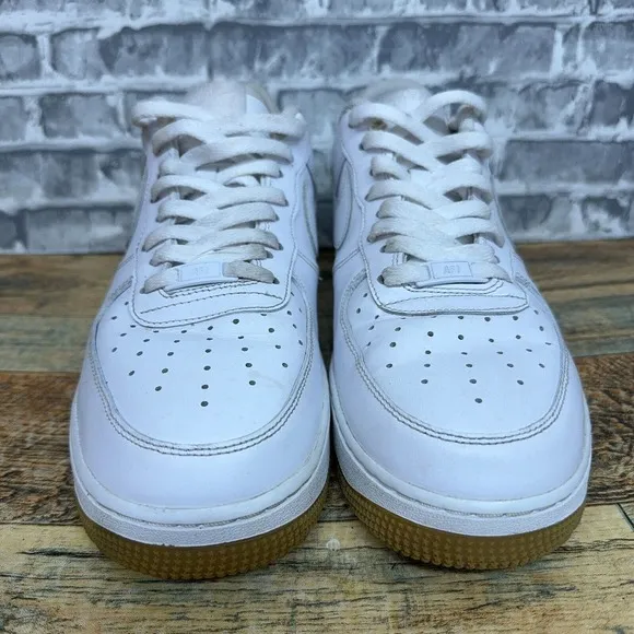 Nike Air Force‎ 1 '07 Low White Gum Sneakers DJ2739-100 Mens Size 11
