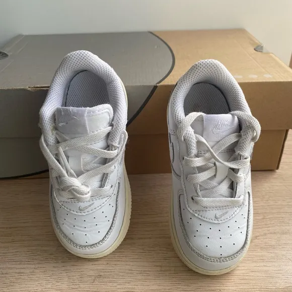 Nike Air Force 1 “Triple White” Toddler Sneakers - SZ 8 C