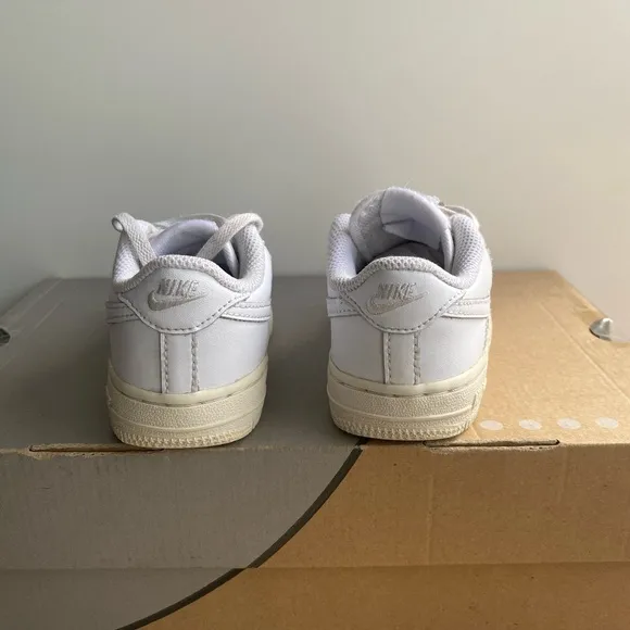 Nike Air Force 1 “Triple White” Toddler Sneakers - SZ 8 C