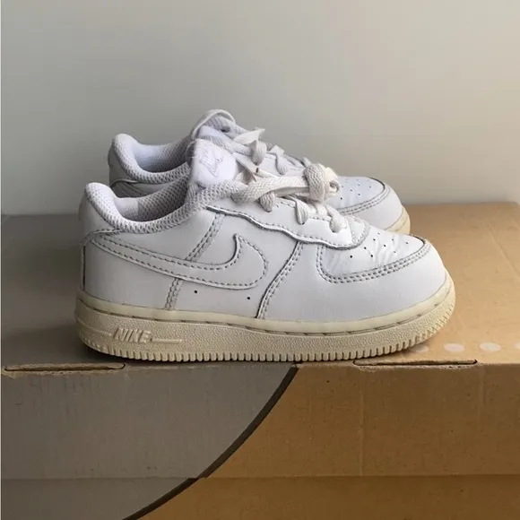 Nike Air Force 1 “Triple White” Toddler Sneakers - SZ 8 C